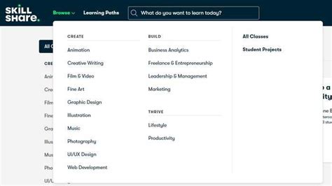 TOP: Course categories .